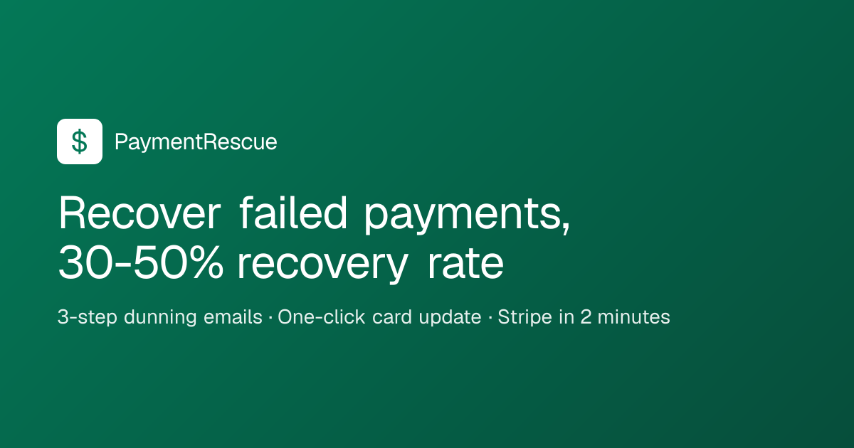 Recover Failed Stripe Payments Automatically — 30-50% Recovery ...